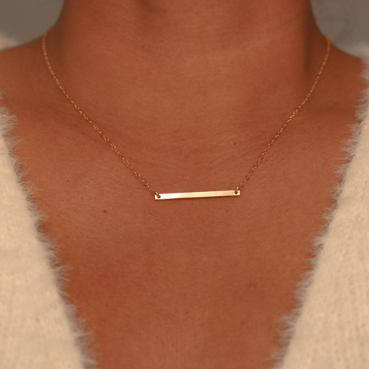 Thin Bar Necklace 14K Gold Filled