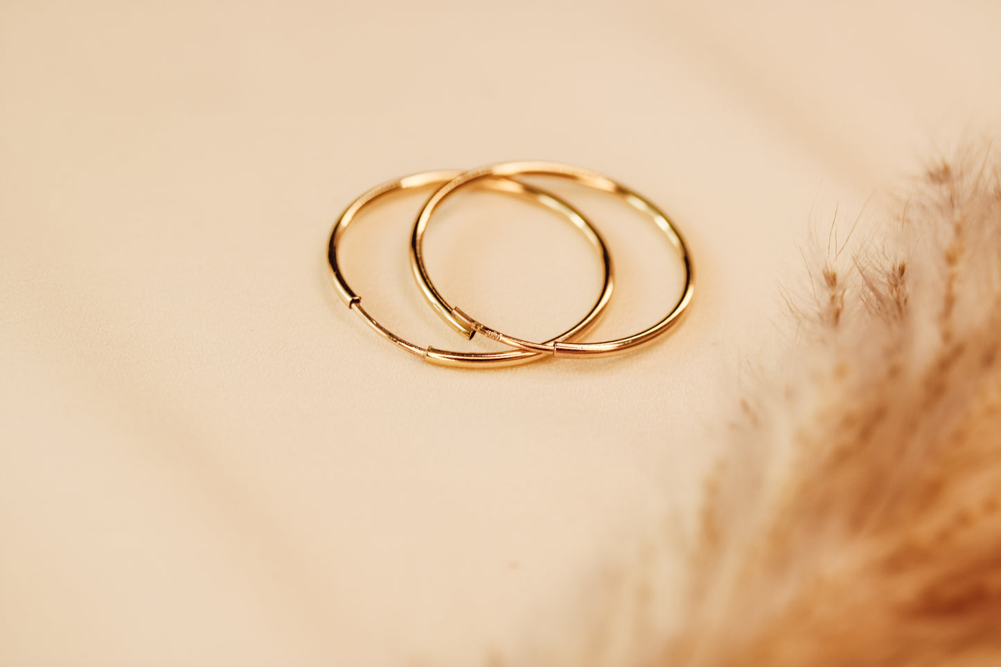 Endless Round Hoop Earrings 14K Gold Filled 24mm