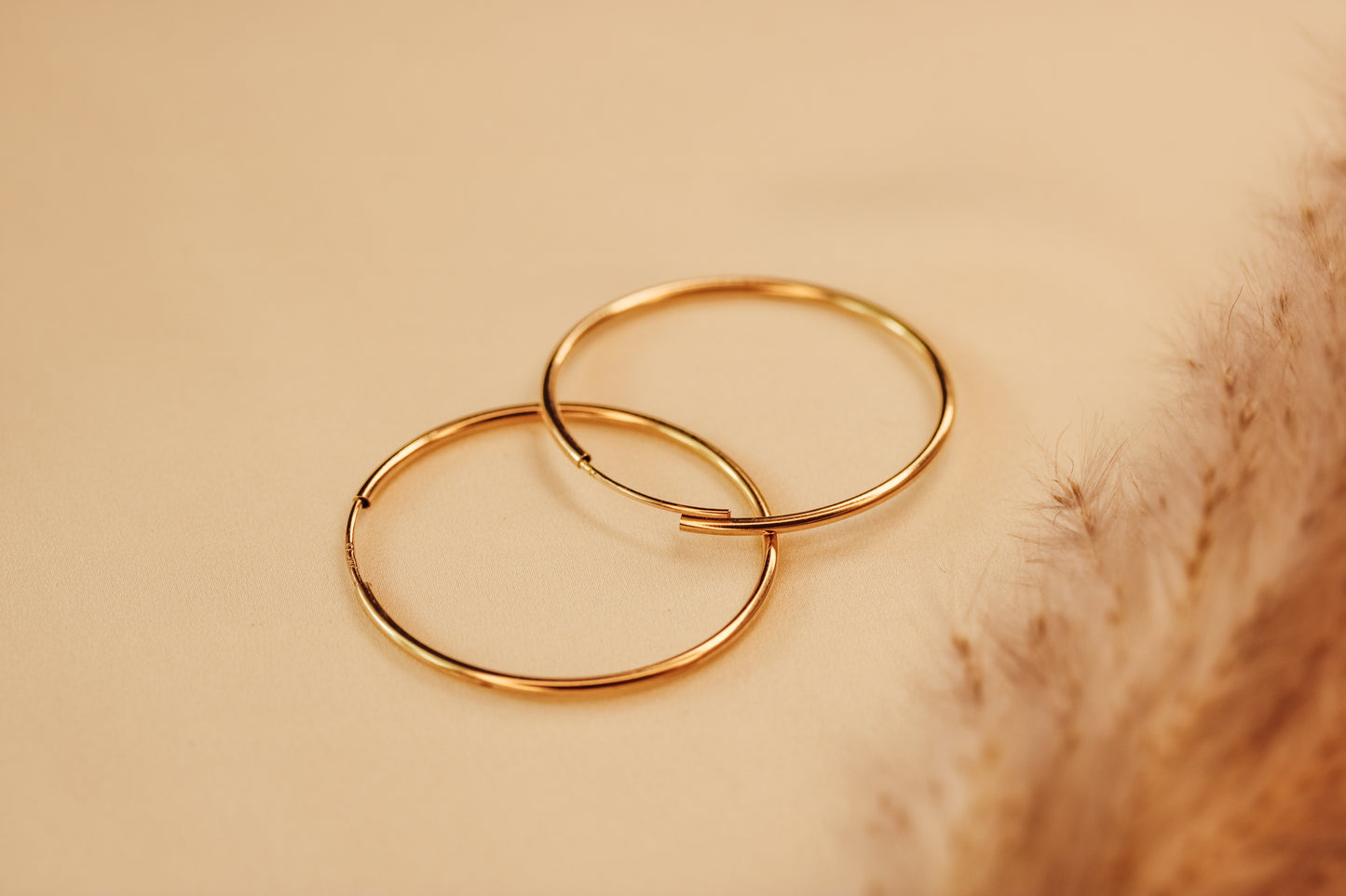 Endless Round Hoop Earrings 14K Gold Filled 20mm