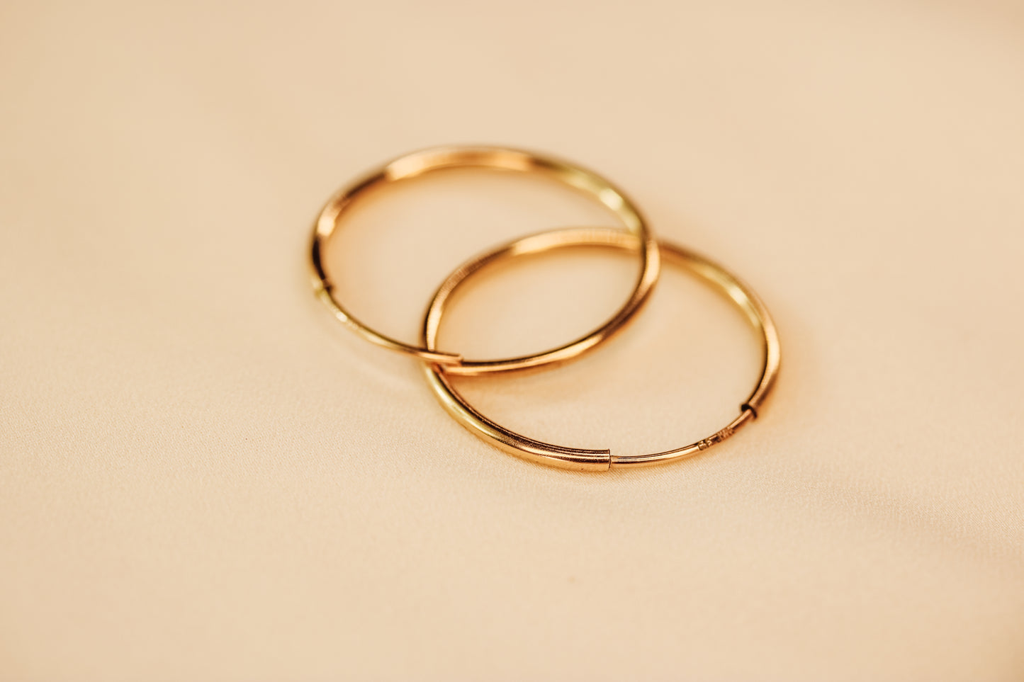 Endless Round Hoop Earrings 14K Gold Filled 14mm